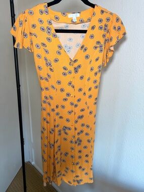 Cute button down sunflower dress